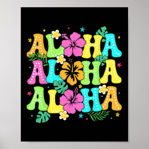 Póster Hawaii Aloha Tropical Luau Fiesta Hawaii