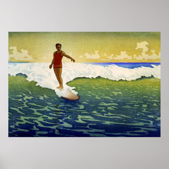 Póster Hawaii - Charles William Bartlett - 1918 (Frente)