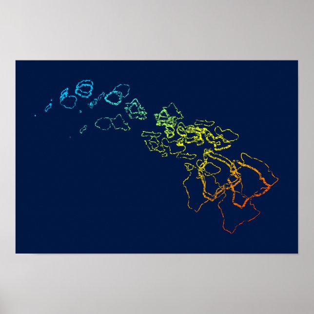 Póster hawaii chill blur (Frente)