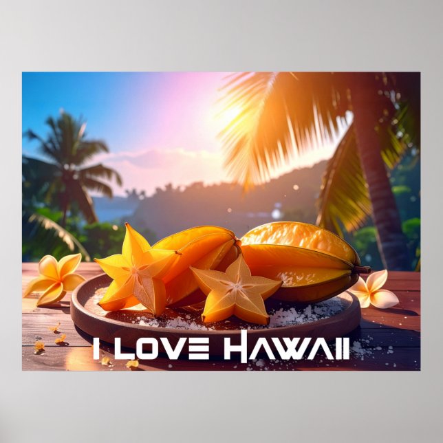 PÓSTER HAWAII - I LOVE HAWAII (Frente)