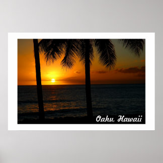 Póster Hawaii Sunset
