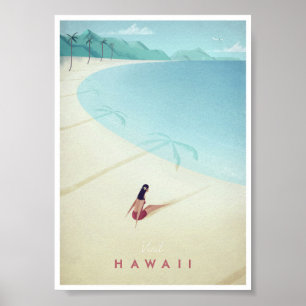 Póster Hawaii Vintage Travel Poster