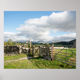 Póster Hawkshead Cumbria England Card
