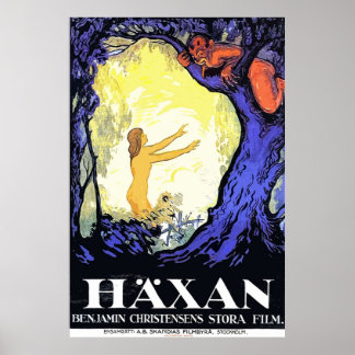 Póster Haxan vintage