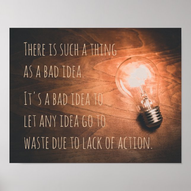Póster Hay algo así como una mala idea (Frente)