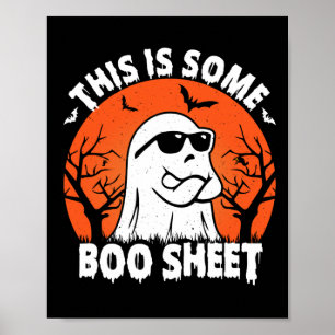 Póster ¿Hay alguna hoja de boom Ghost Retro Funny Hallowe