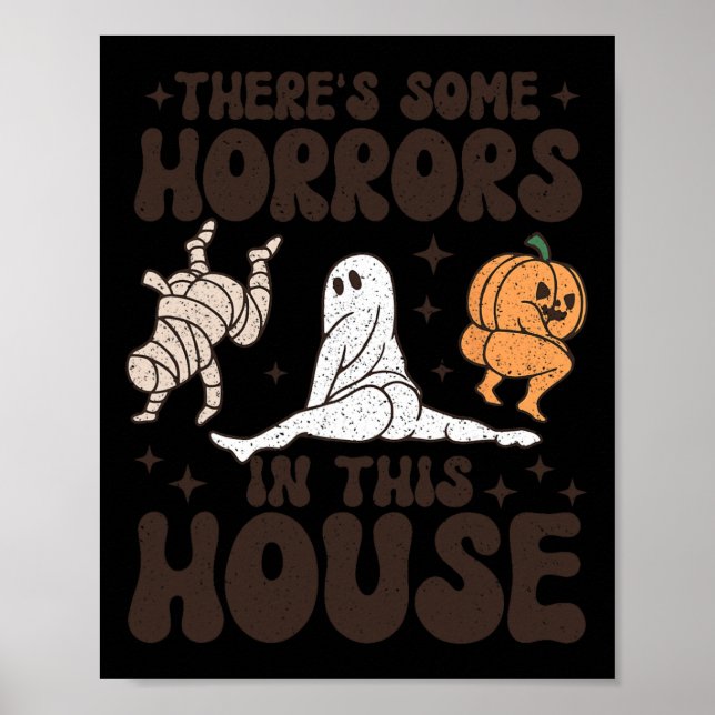 Póster Hay algunos horrores en esta calabaza fantasma H (Frente)