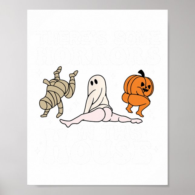Póster Hay algunos horrores en esta calabaza fantasma H (Frente)