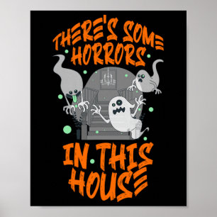 Póster Hay algunos horrores en esta casa de Halloween - D
