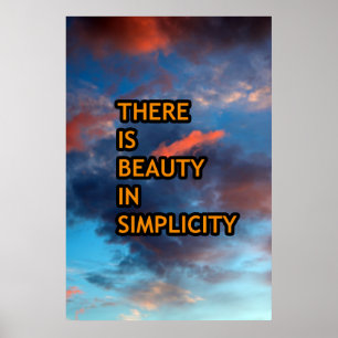 Póster Hay belleza en la simplicidad