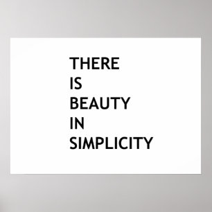 Póster Hay belleza en la simplicidad