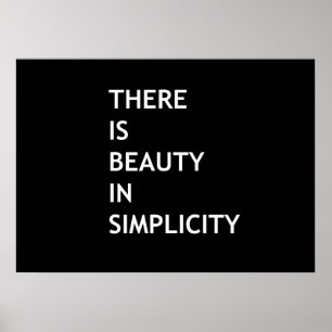 Póster Hay belleza en la simplicidad