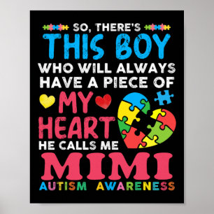 Póster Hay Este Chico Me Llama Mimi Conciencia del Autism