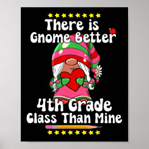 Póster Hay Gnome Mejor 4to Grado Cl Hippie Valentin
