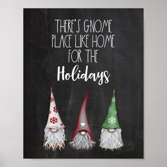 Póster Hay Gnome Place Like Home for the Holidays (Frente)