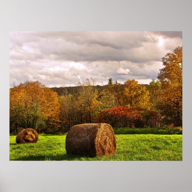 Póster Hay Harvest de otoño (Frente)