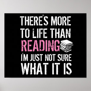 Póster Hay más en la vida que leer (Personalizable)