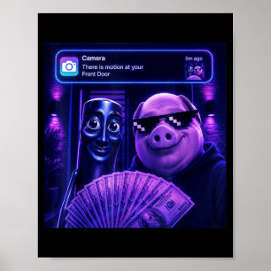 Póster Hay movimiento al frente Tung Tung Tung Sahur Pig