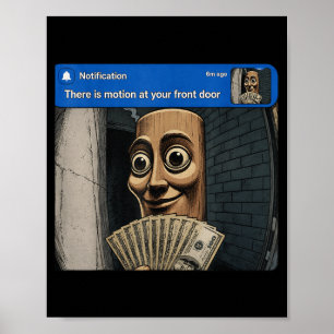 Póster Hay movimiento en la puerta principal Tung Tung Tu