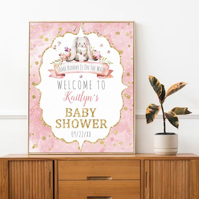 Póster ¡Hay Un Conejo En Camino! Bienvenida de Baby Showe (Subido por el creador)