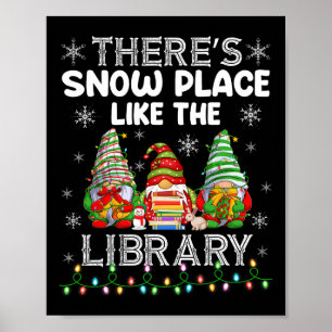 Póster Hay un lugar de nieve como la biblioteca Chris