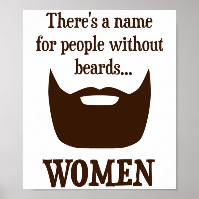 Póster Hay un nombre para personas sin barba... MUJER (Frente)