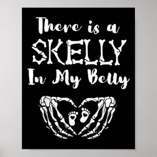 Póster Hay Un Skeleton En Mi Belly Halloween M