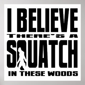 Póster ¡Hay un SQUATCH en estos bosques!