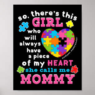 Póster Hay una Chica que me llama conciencia de autismo m