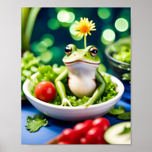 Póster Hay Una Rana En Mi Ensalada