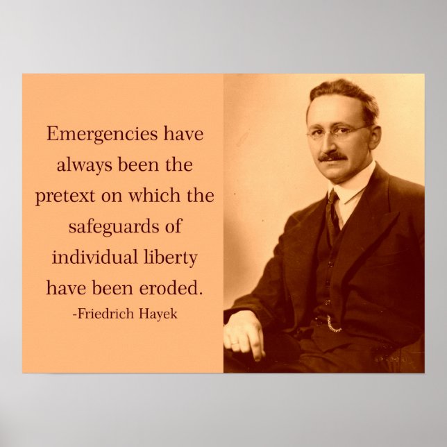 Póster Hayek sobre emergencias (Frente)