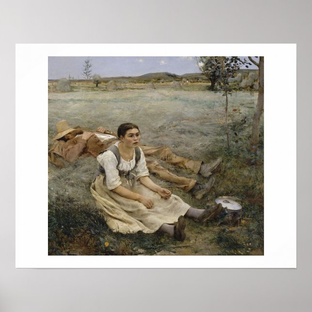 Póster Haymaking — Jules Bastien-Lepage (1877) (Frente)