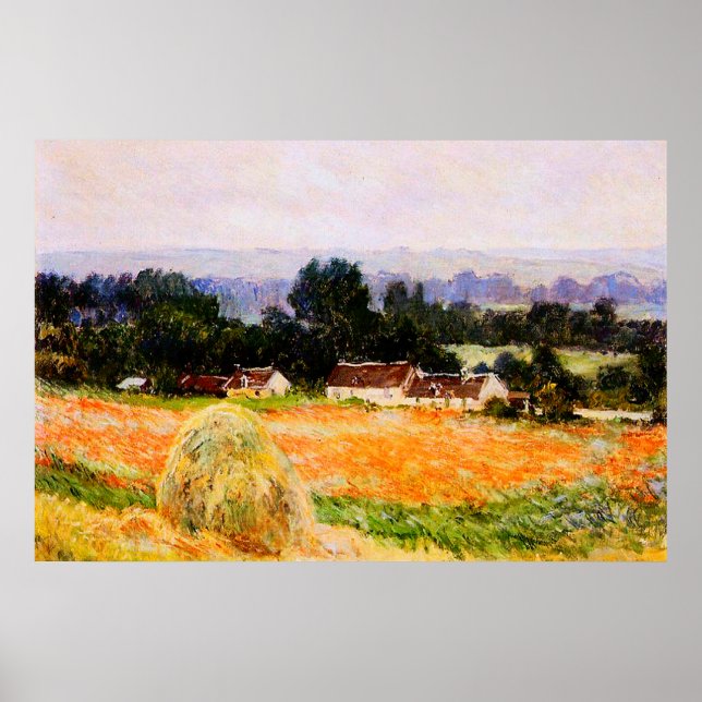 Póster Haystack en Giverny, 1886 (Frente)
