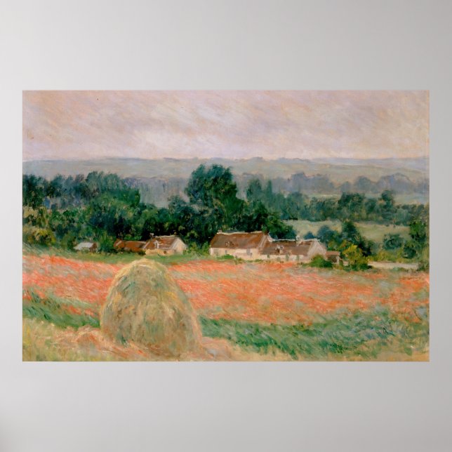 Póster Haystack en Giverny - Claude Monet - 1886 (Frente)