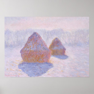 Póster Haystacks de Claude Monet