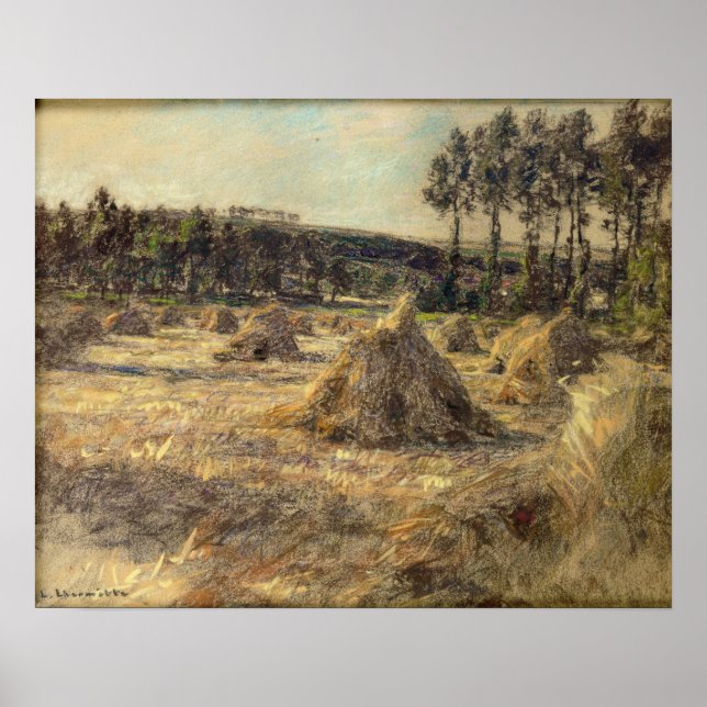 Póster Haystacks in Sunset, 1906 (Frente)