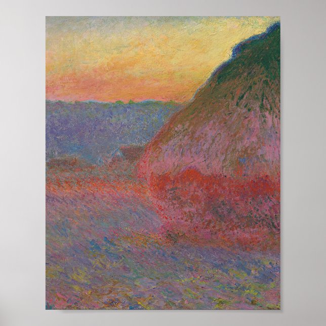Póster Haystacks (por Claude Monet) (Frente)