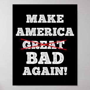 Póster Haz América Byd De Nuevo Divertido Trump Dice Feli
