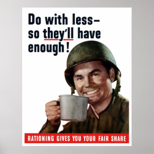 Póster Haz con menos para que tengan suficiente