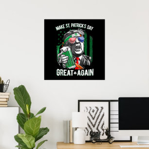 Póster Haz de nuevo genial el día de San Patricio Diverti