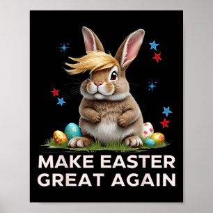 Póster Haz de nuevo que la Pascua sea genial Funny Trump 