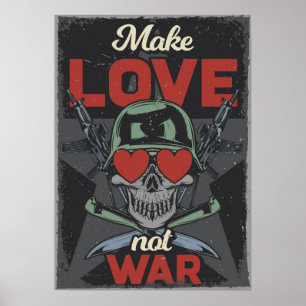 Póster Haz el amor. No es guerra