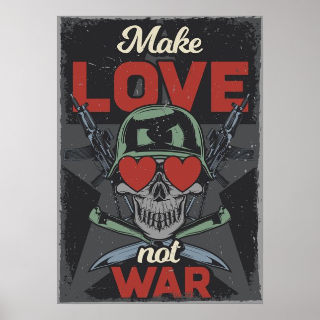 Póster Haz el amor. No es guerra (Frente)