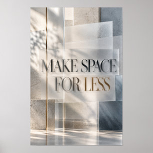 Póster Haz espacio para una tipografía mural neutral meno