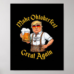 Póster Haz Grande Otra Vez Trump Cerveza Alemana Partido 
