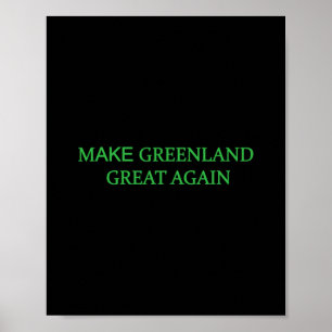 Póster Haz Groenlandia Grande Otra Vez Verde Trump Meme H