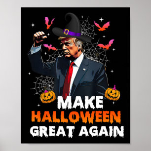 Póster Haz Halloween Grande Otra Vez Divertido Trump Espe