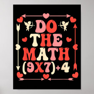 Póster Haz La Ecuación Matemática Día de San Valentín Pro