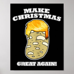 Póster Haz la Navidad Grande Otra Vez Navidad Papa Trump 