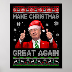 Póster Haz la Navidad Grande Otra Vez Xmas Divertido Trum